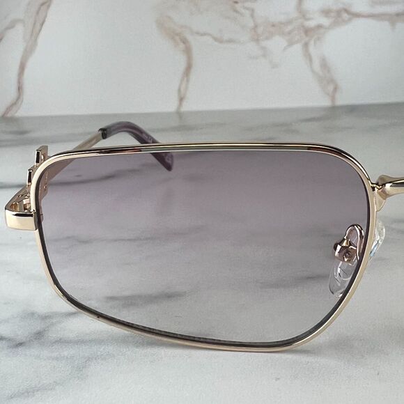 LeSpec METAGALACTIC Sunglasses Metal Gold Frame Lilac Lenses 55-20-145 Unisex - Picture 6 of 12